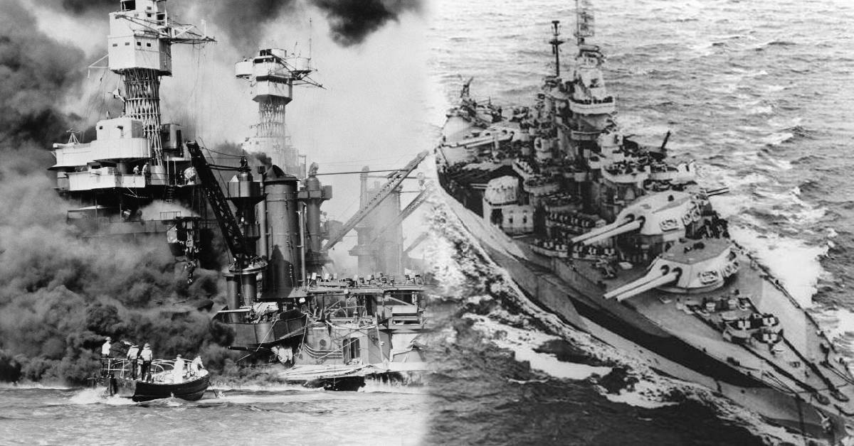 This ship survived 7 torpedos at Pearl Harbor and went on to help crush the Japanese