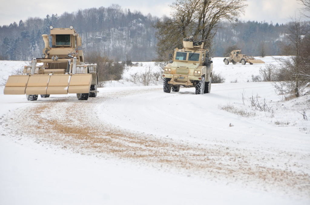 engineers clearing routes