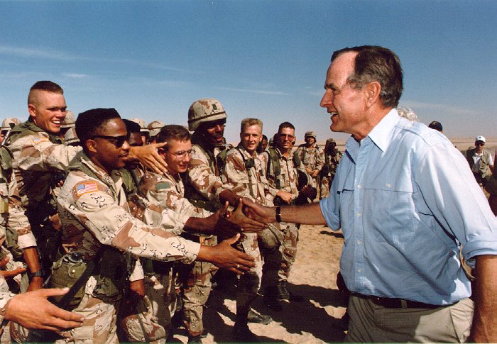 bush commander-in-chief in combat zone desert storm