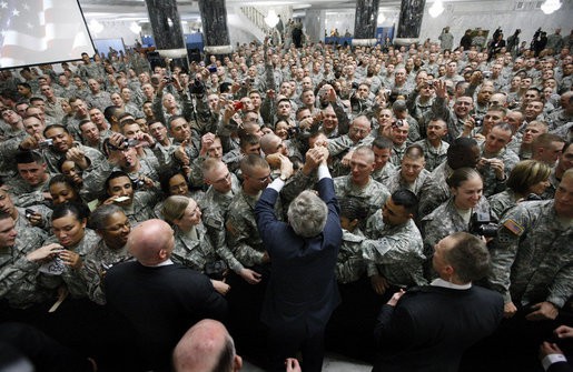 bush 43 commander-in-chief in combat zone