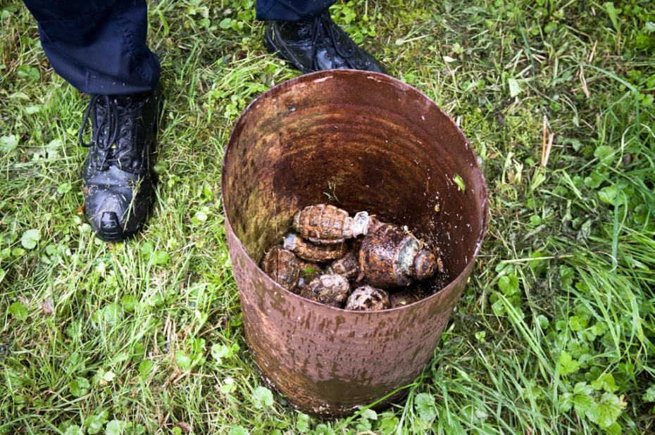 hand grenades from WW1 battlefields