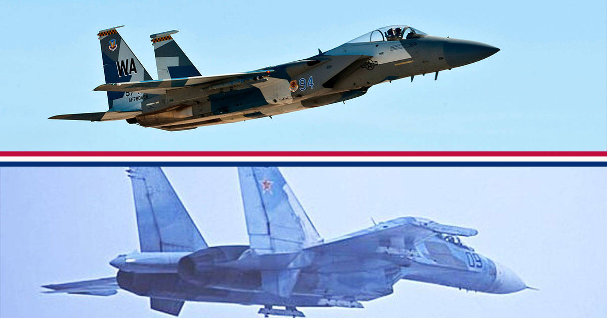 This is who would win a dogfight between an F-15 Eagle and Su-27 Flanker