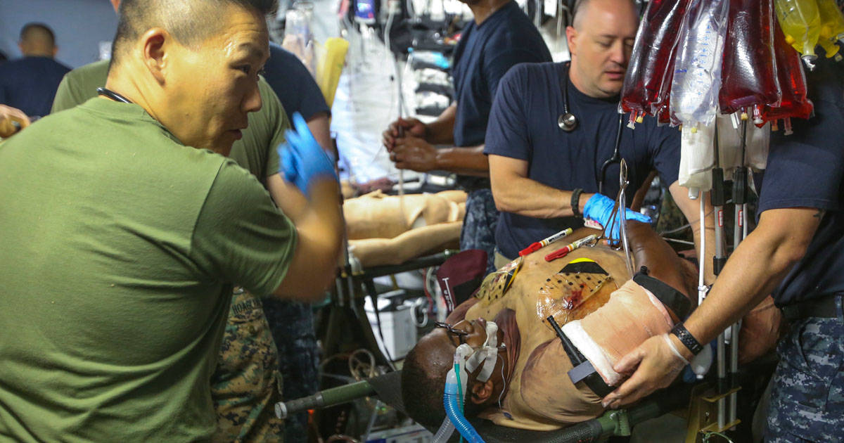 This is why Navy medics get combat first aid training in US cities