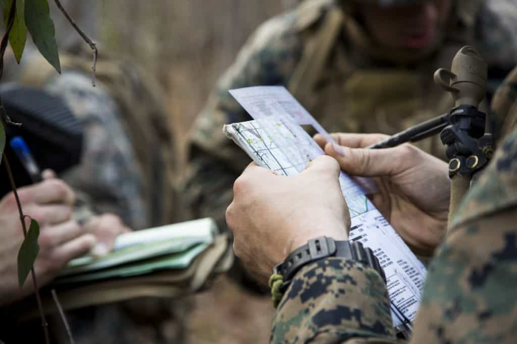 marine infantrymen land nav