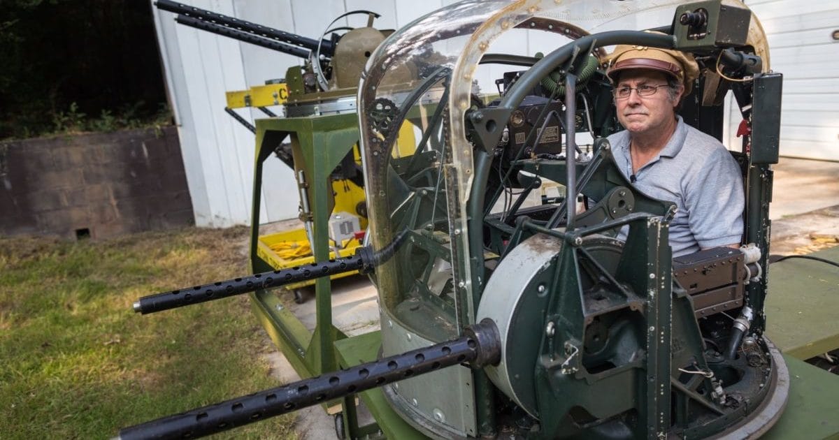 This man in Georgia restores WWII airplane turrets in his garage