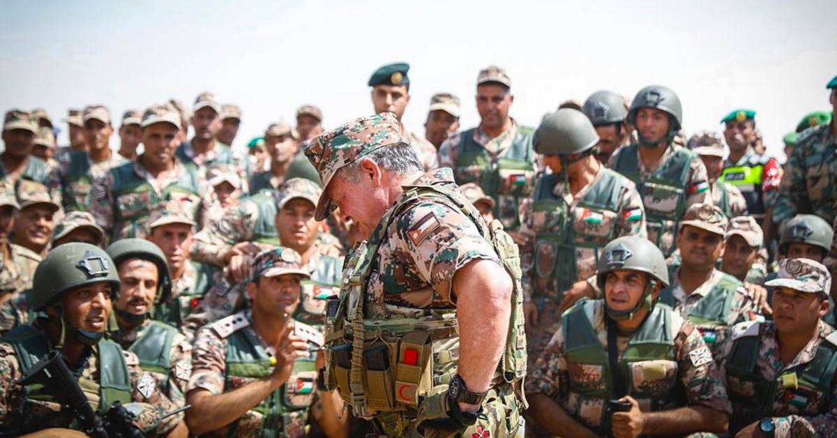 Watch Jordan’s King Abdullah II lead his troops in a live-fire exercise