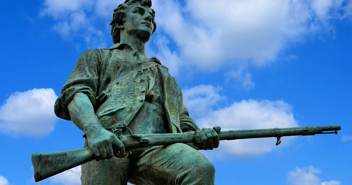 This 80-year-old minuteman took on a column of British troops by himself