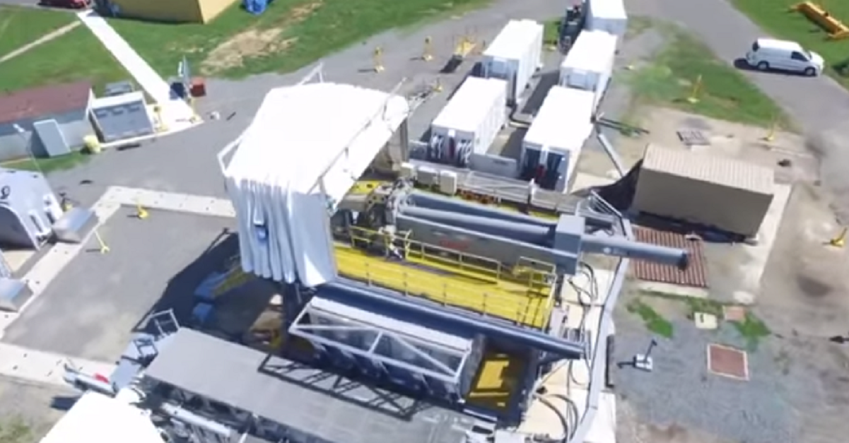 This stunning video shows how fast a railgun can shoot