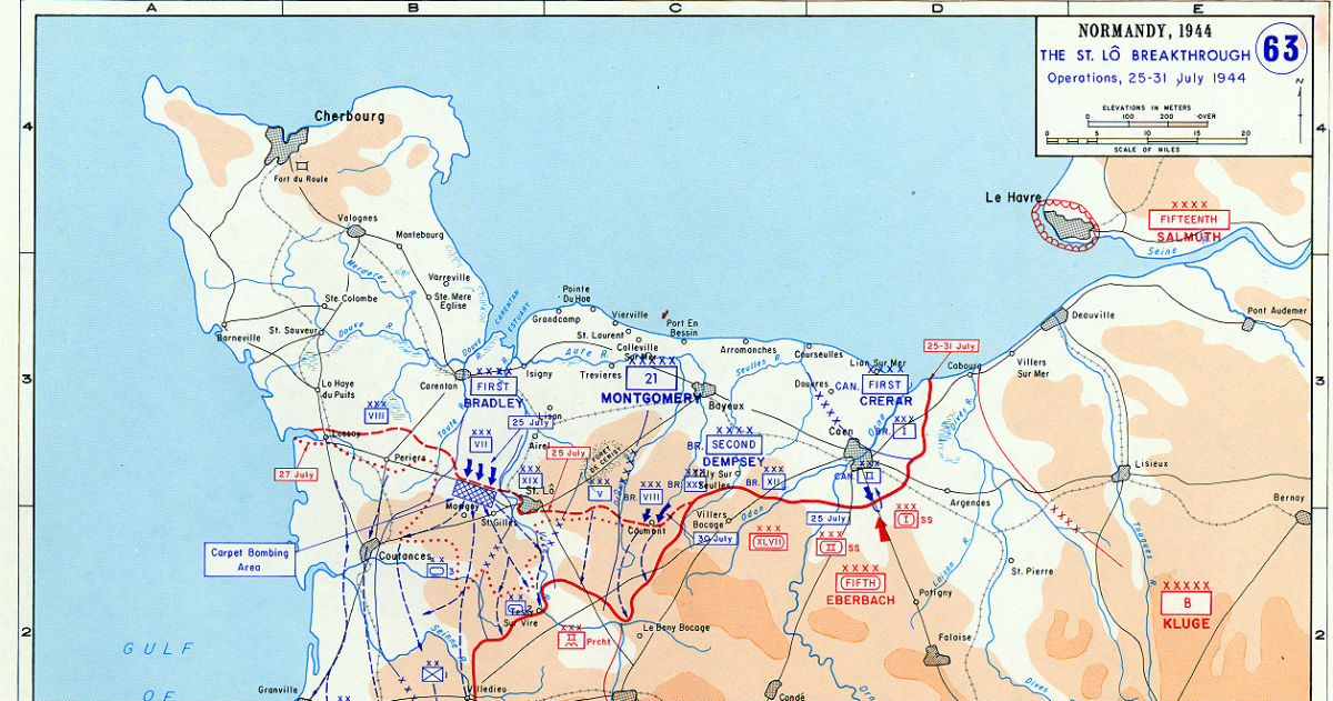 map of normandy