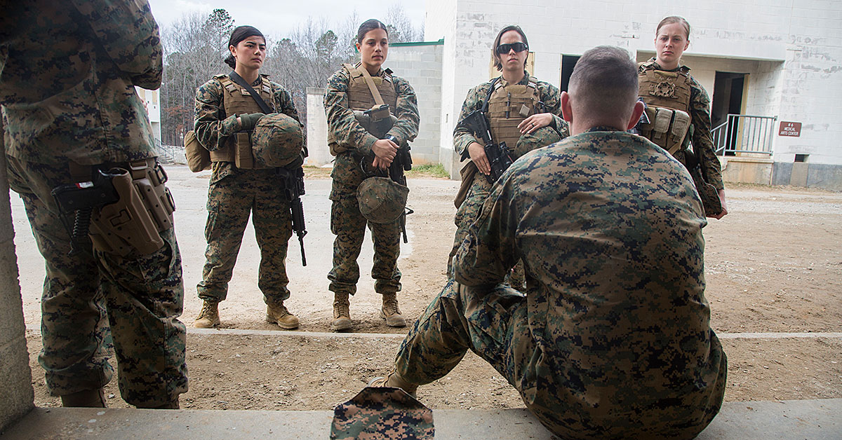 A Marine is getting closer to becoming the first female infantry officer