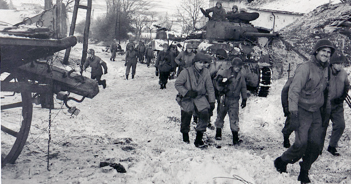 Rarely seen footage from the Battle of the Bulge