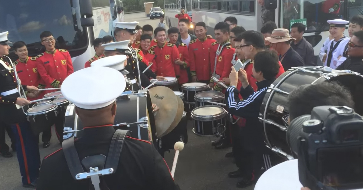 Watch: USMC versus the Republic of Korea band