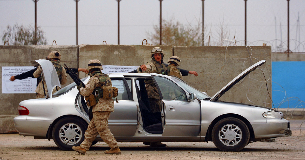 This is how Marines set up ‘vehicle checkpoints’ in enemy territory