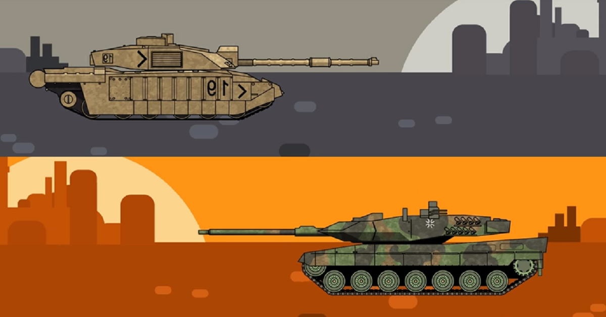 This is what would happen if German and British tanks did battle today