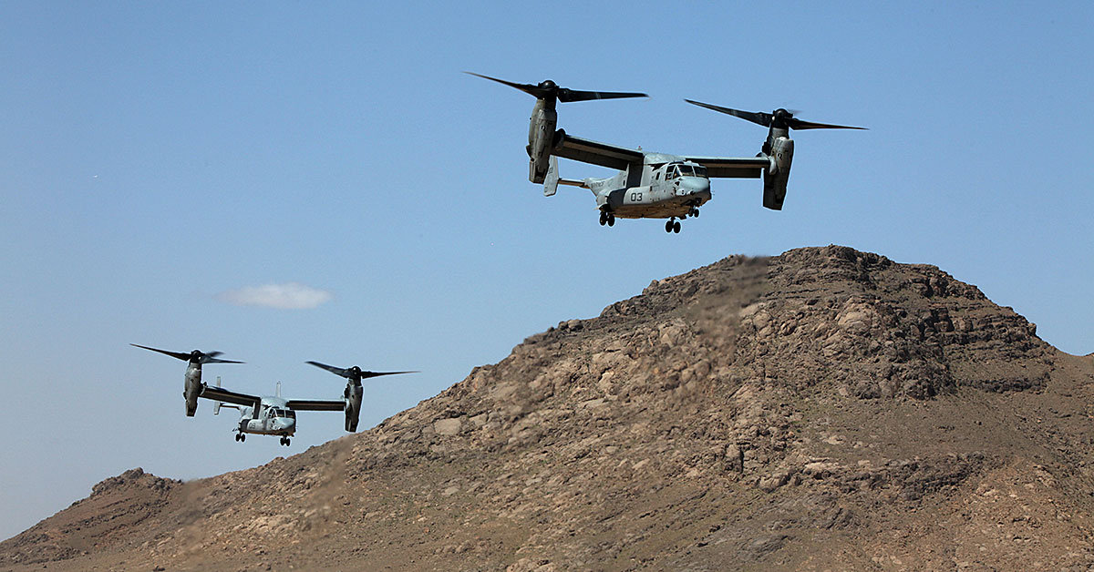 A V-22 Osprey just crashed in Syria