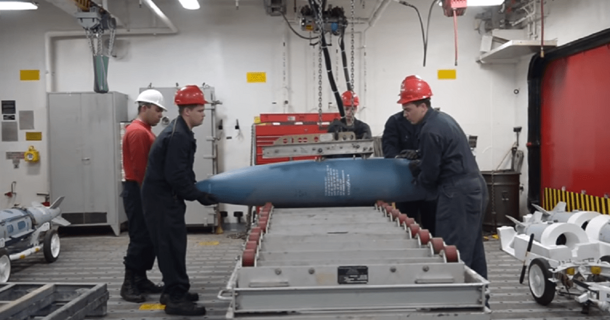 This is how bombs are safely stored on amphibious assault ships