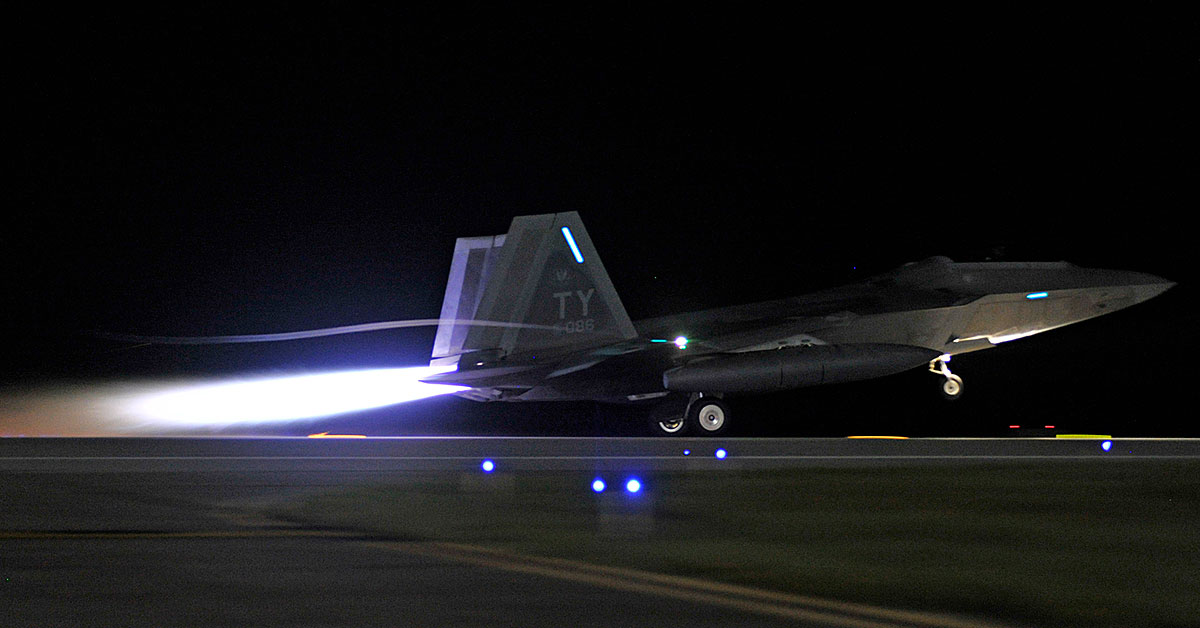 The F-22 conducted its first ever airstrike in Afghanistan