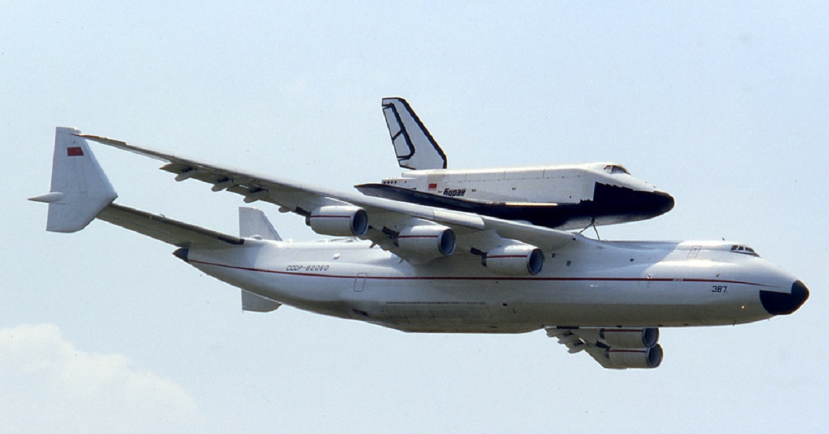 Russia’s biggest transport plane hauled the Soviet space shuttle