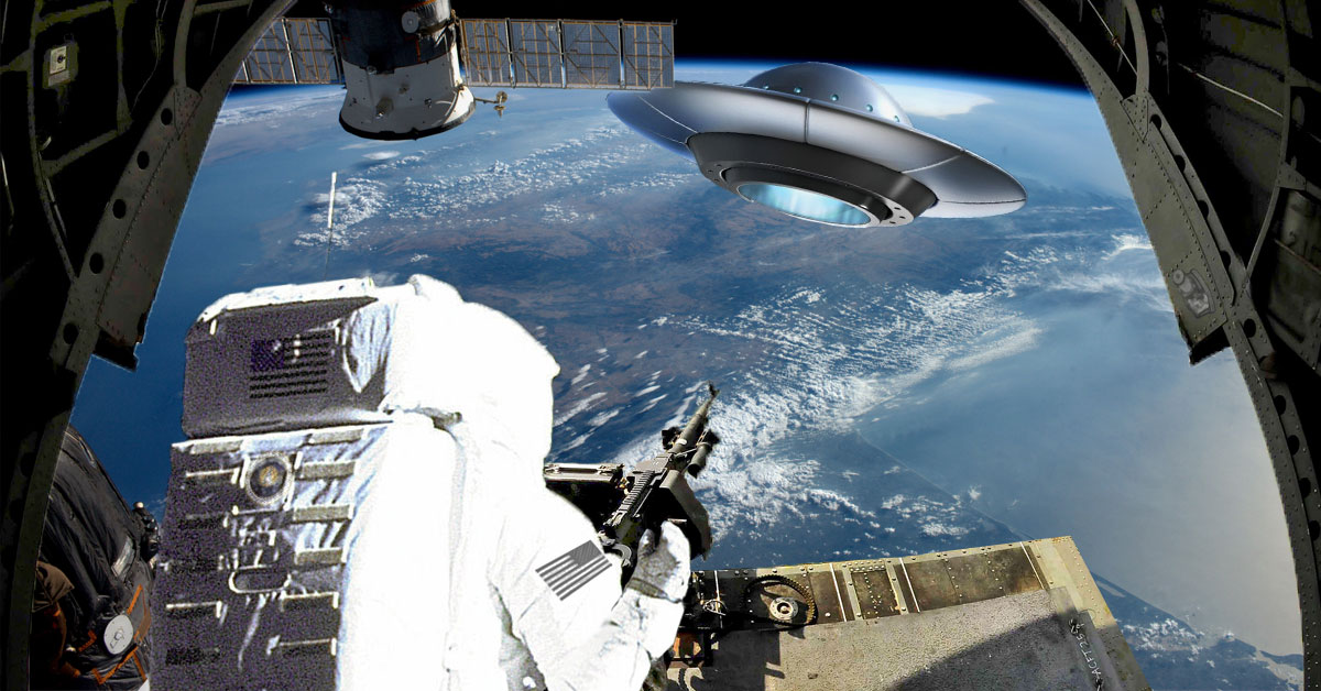 This is what it would be like to be a Space Shuttle Door Gunner
