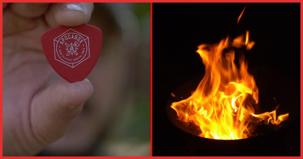 This is how a guitar pick can keep you warm out in the field