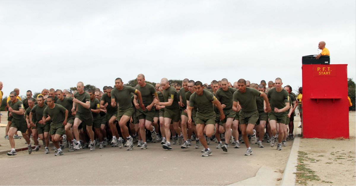 marine corps boot camp pft