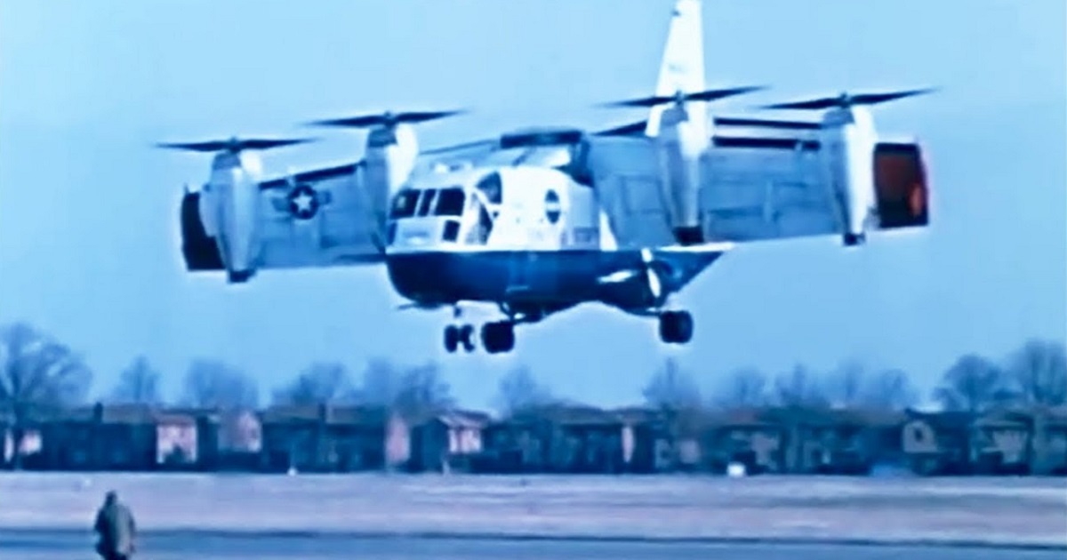 This crazy-looking cargo plane was a 1960s Osprey