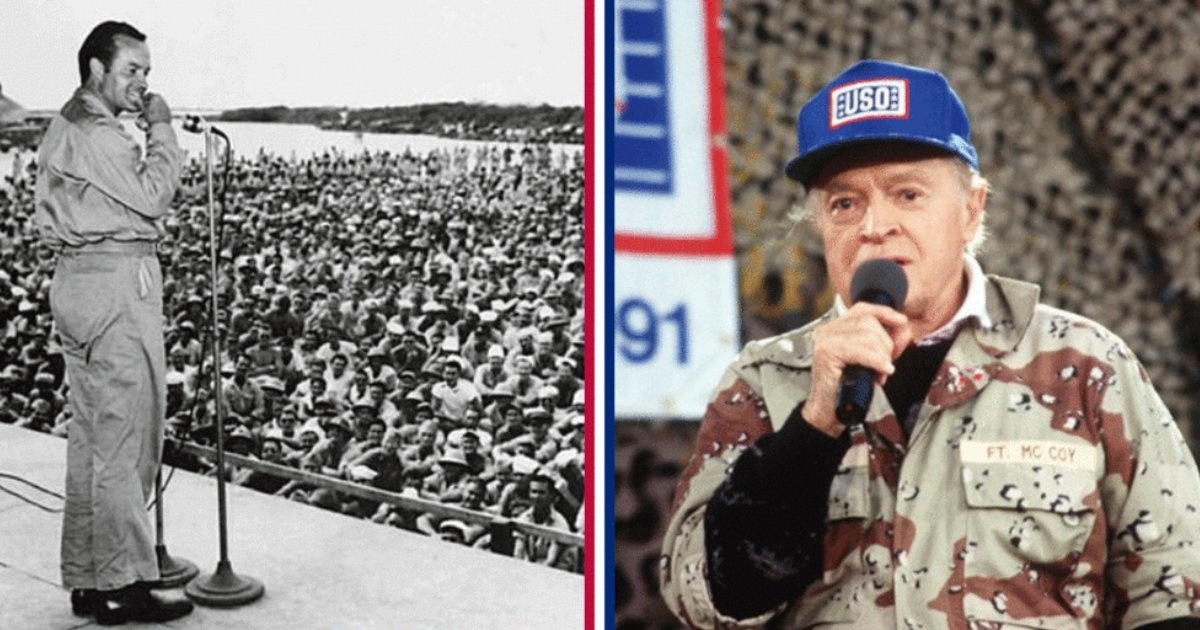 Bob Hope entertained the troops from WWII to Desert Storm