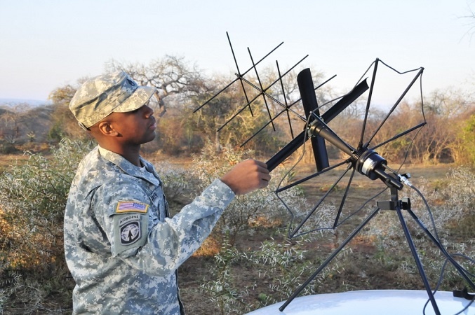 radio operator setting up