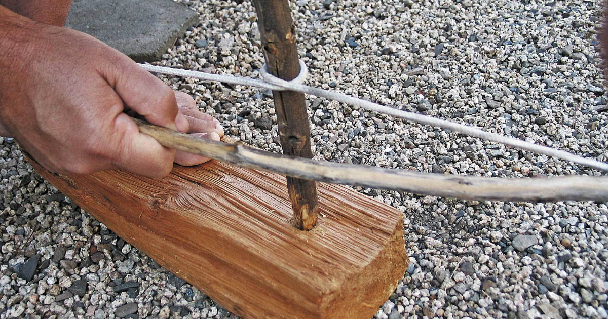 How to use bow-drill to start a lifesaving fire