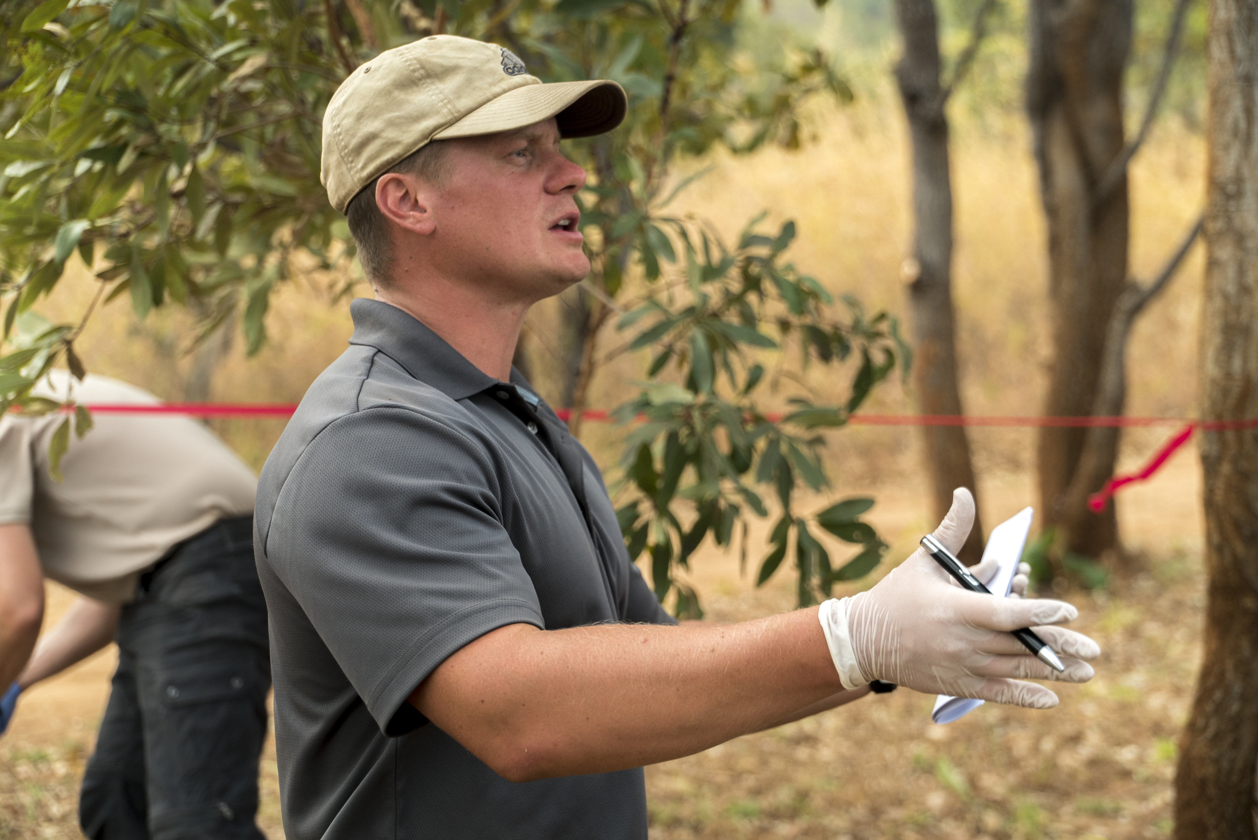 A civil affairs soldier teaching soft skills