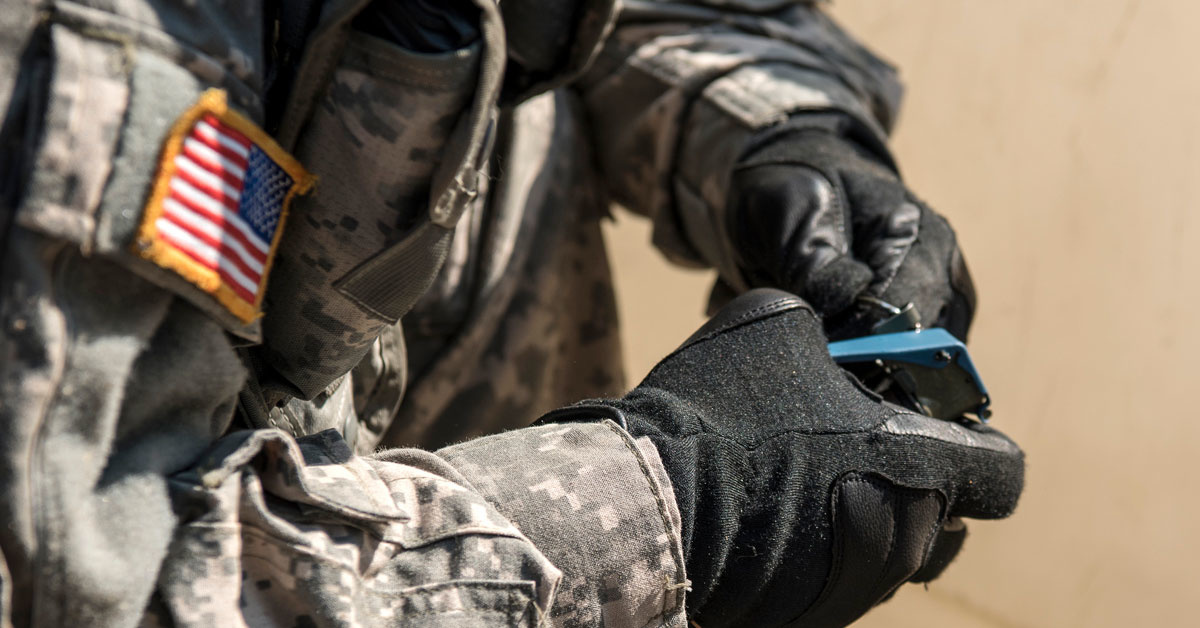 us soldier with grenade