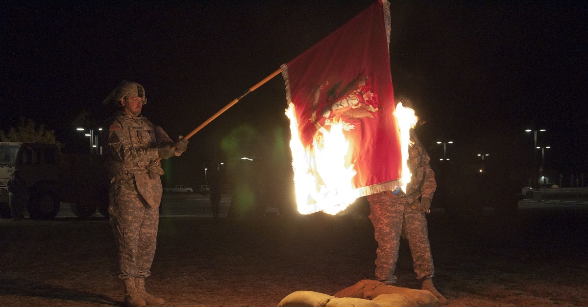 This is why these engineers burn their battalion colors every year