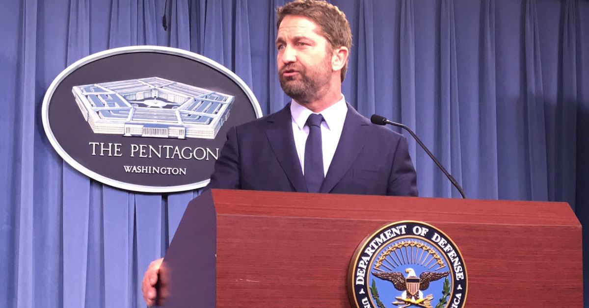 Why Gerard Butler gave a Pentagon press briefing