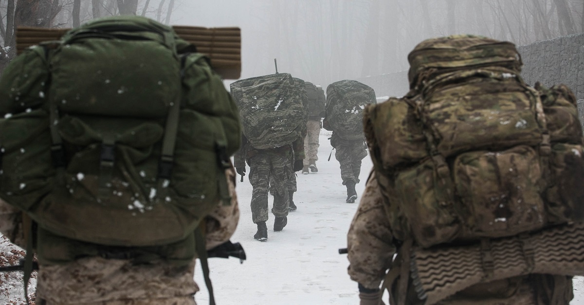 This is how Marine infantrymen prepare for a hike