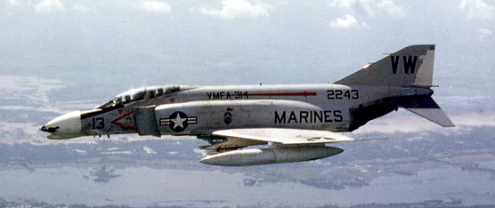 F-4 phantom flying