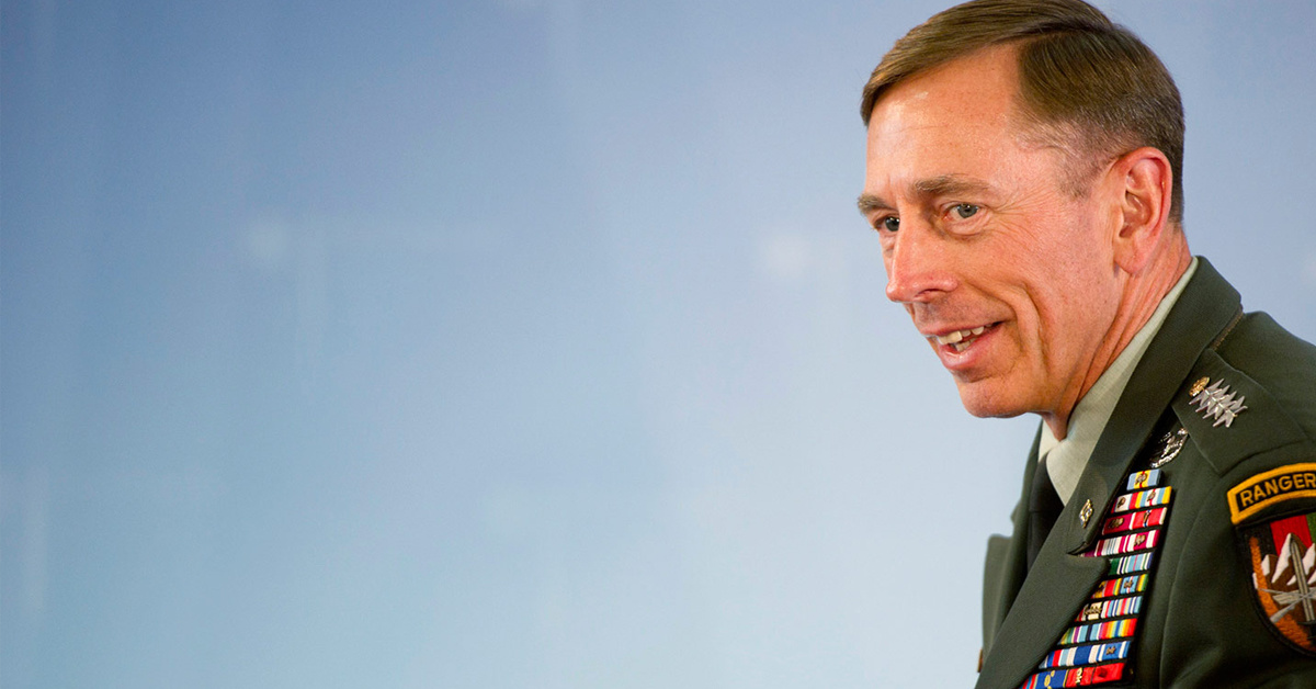 General Petraeus returned to duty days after being shot in the chest with an M-16