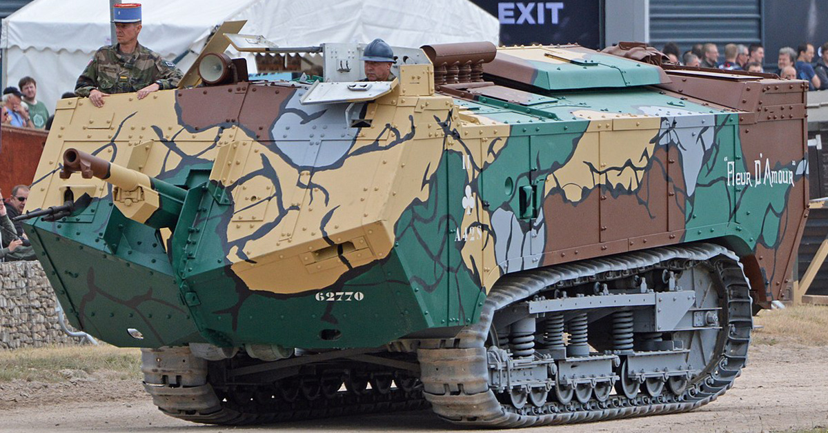 This heavy French tank could be pierced with a pistol