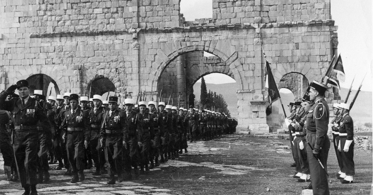 women in the french foreign legion parade