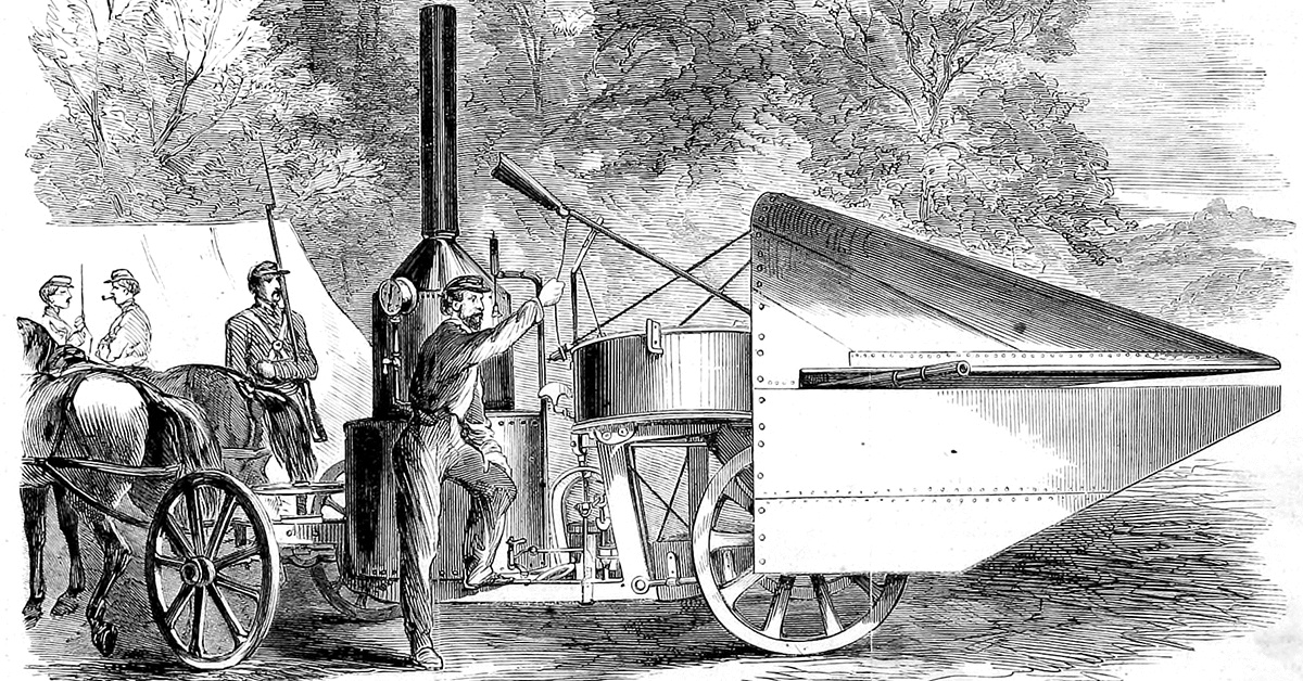 The crazy steam-powered gun of the Civil War