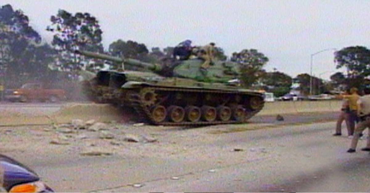 A veteran stole a Patton tank and went on a rampage in 1995