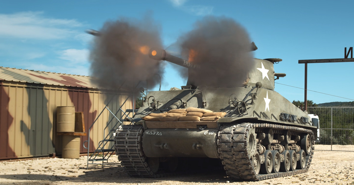 Watch a World War II tank fire in slow motion