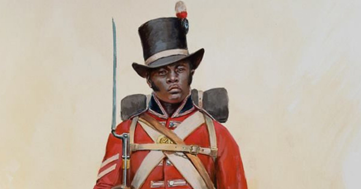 The British trained ex-slaves to fight the US in the War of 1812