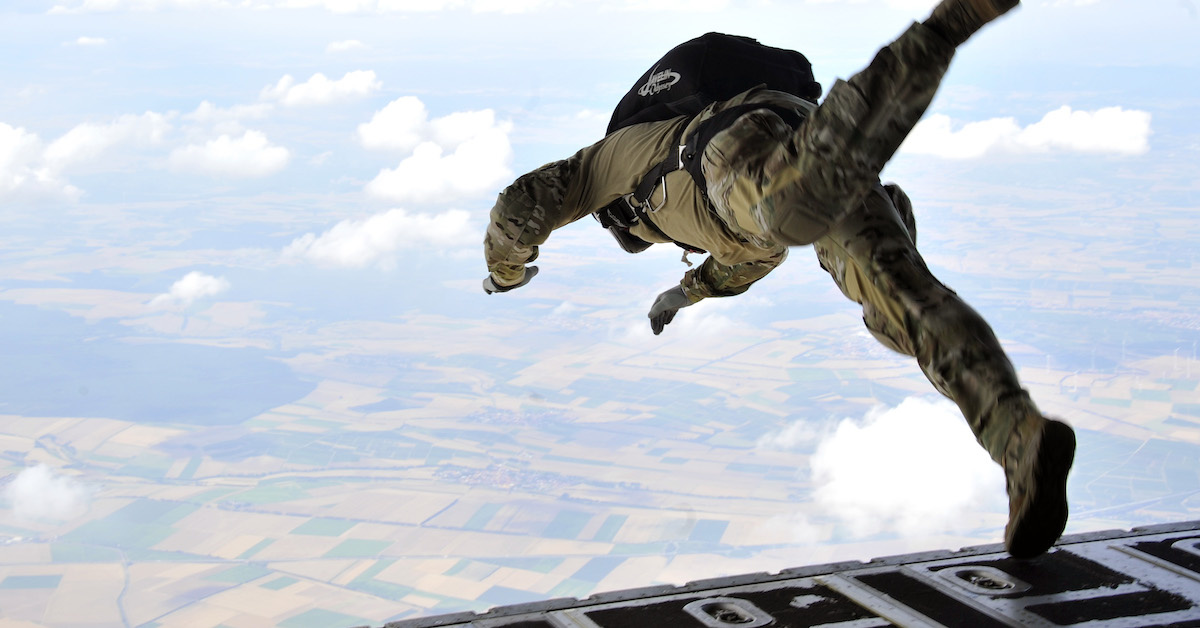 A paratrooper supply clerk survived a combat jump with zero training
