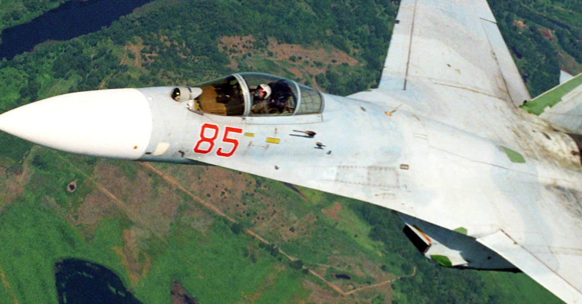 This Russian fighter has to be chained to a tractor before takeoff