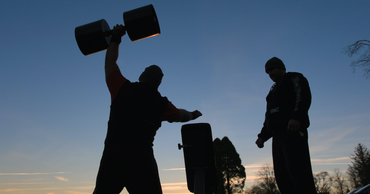 Two Scottish combat veterans define the term Strongman, as one helps the other train for the first-ever Arnold Schwarzenegger Disabled Strongman Competition